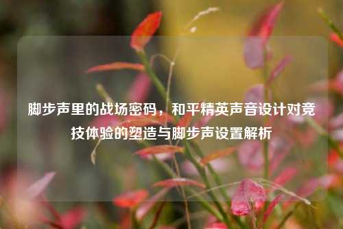 脚步声里的战场密码,和平精英声音设计对竞技体验的塑造与脚步声设置解析