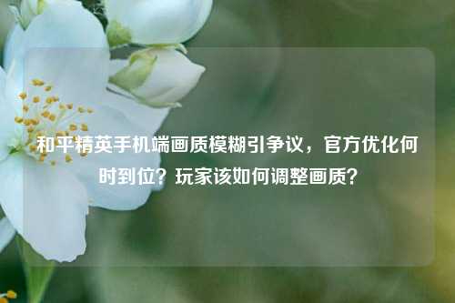 和平精英手机端画质模糊引争议，官方优化何时到位？玩家该如何调整画质？