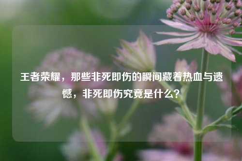 王者荣耀,那些非死即伤的瞬间藏着热血与遗憾,非死即伤究竟是什么?