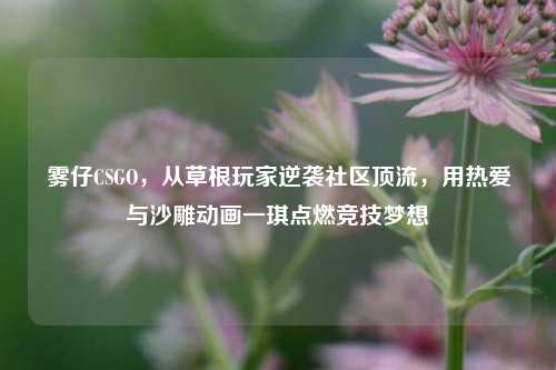 雾仔CSGO，从草根玩家逆袭社区顶流，用热爱与沙雕动画一琪点燃竞技梦想