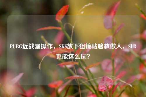 PUBG近战骚操作,SKS放下狙镜贴脸教做人,SLR也能这么玩?