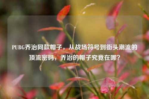PUBG乔治同款帽子，从战场符号到街头潮流的顶流密码，乔治的帽子究竟在哪？