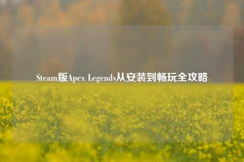 Steam版Apex Legends从安装到畅玩全攻略
