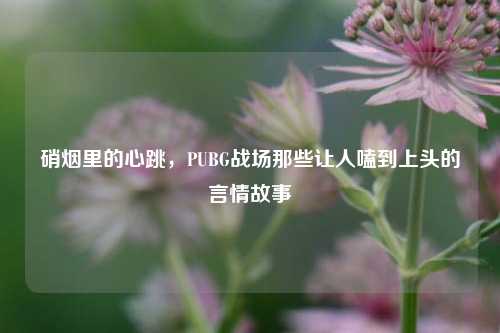 硝烟里的心跳，PUBG战场那些让人嗑到上头的言情故事