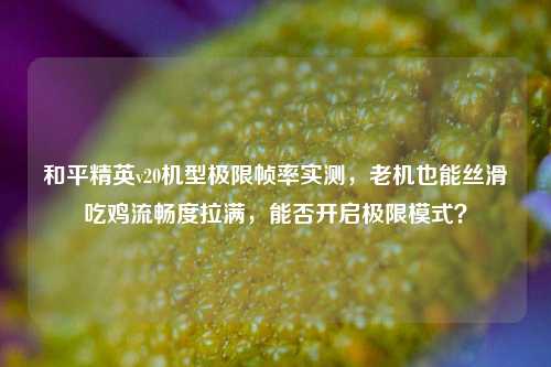 和平精英v20机型极限帧率实测，老机也能丝滑吃鸡流畅度拉满，能否开启极限模式？