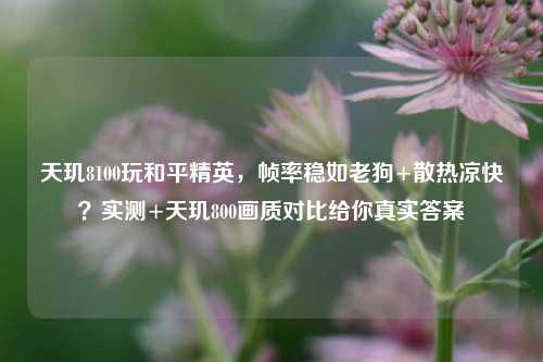 天玑8100玩和平精英,帧率稳如老狗+散热凉快?实测+天玑800画质对比给你真实答案