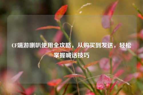 CF端游喇叭使用全攻略，从购买到发送，轻松掌握喊话技巧