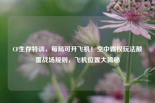 CF生存特训,每局可开飞机!空中霸权玩法颠覆战场规则,飞机位置大揭秘
