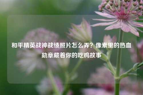 和平精英战神战绩照片怎么弄？像素里的热血勋章藏着你的吃鸡故事