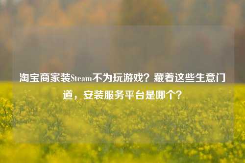 *** 商家装Steam不为玩游戏?藏着这些生意门道,安装服务平台是哪个?