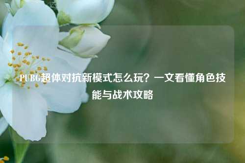 PUBG超体对抗新模式怎么玩?一文看懂角色技能与战术攻略