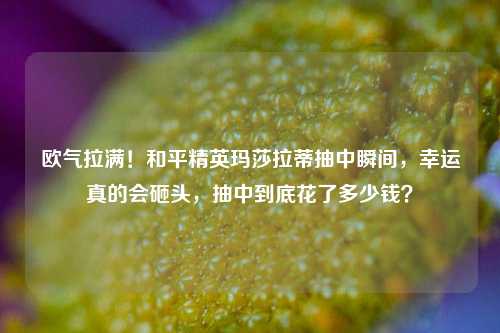 欧气拉满！和平精英玛莎拉蒂抽中瞬间，幸运真的会砸头，抽中到底花了多少钱？