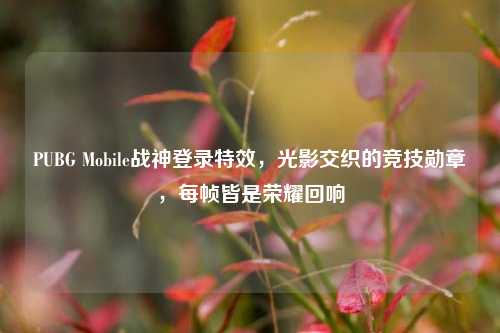 PUBG Mobile战神登录特效，光影交织的竞技勋章，每帧皆是荣耀回响