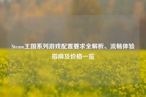 Steam王国系列游戏配置要求全解析、流畅体验指南及价格一览