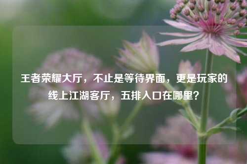 王者荣耀大厅,不止是等待界面,更是玩家的线上江湖客厅,五排入口在哪里?